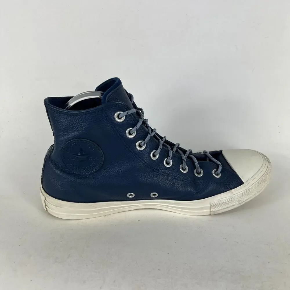 Converse CTAS Hi Limo Sneaker Womens 9 Blue Leather Skateboard Shoes 163338C - Picture 3 of 10